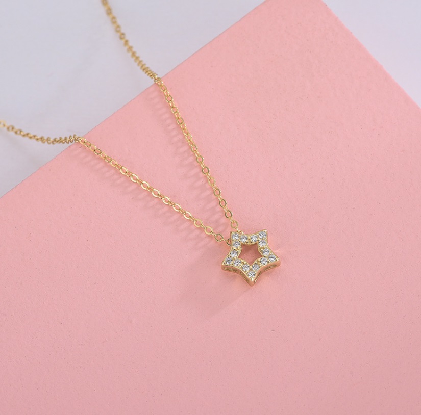 925 Sterling Silver Star Necklace 